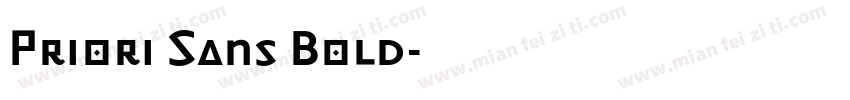 Priori Sans Bold字体转换